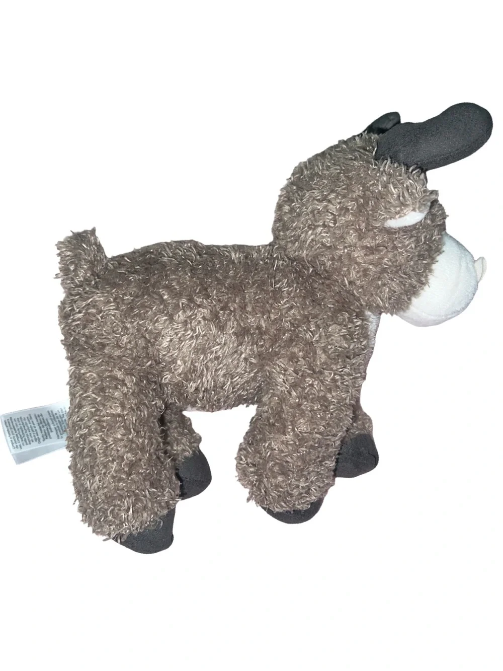 Carters Moose Reindeer Baby Plush Toy Brown Curly Stuffed Animal 8”  2015